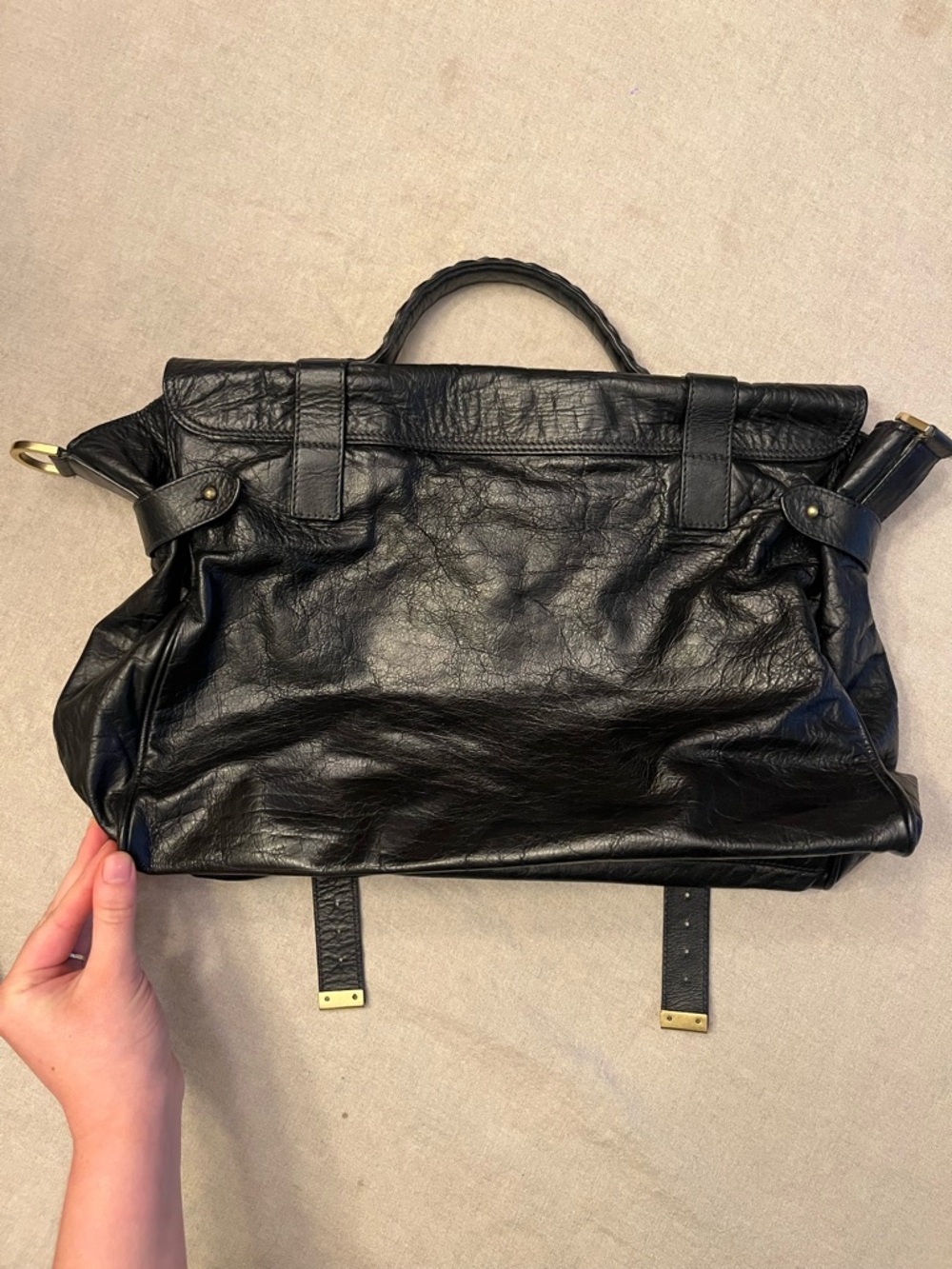 Black Mulberry Oversized Alexa Bag - Picture 3 of 10